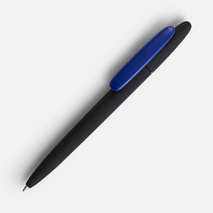 ручка шариковая prodir ds5 trr-p soft touch, черная с синим