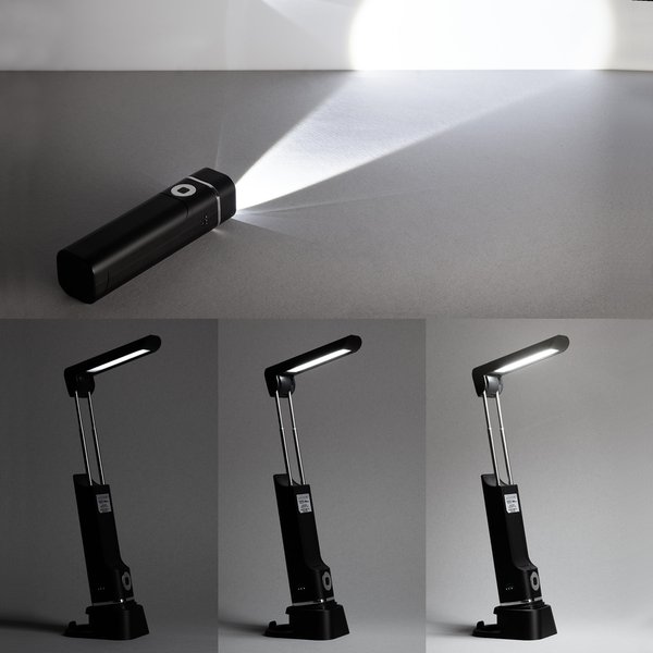 Складная лампа-фонарь "Smart LED" - Складная лампа-фонарь "Smart LED" черный