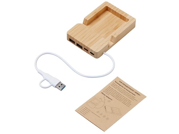 USB-хаб «Memo», 2*USB, 2*Type C - USB-хаб «Memo», 2*USB, 2*Type C