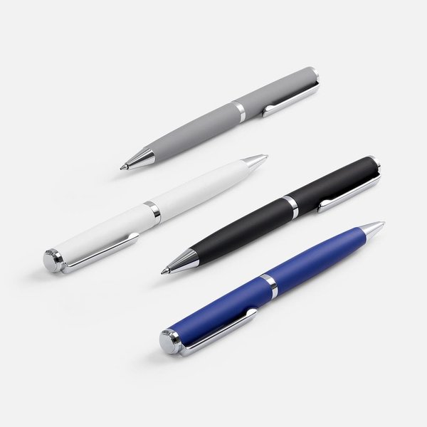 Ручка шариковая Inkish Chrome в футляре, белая