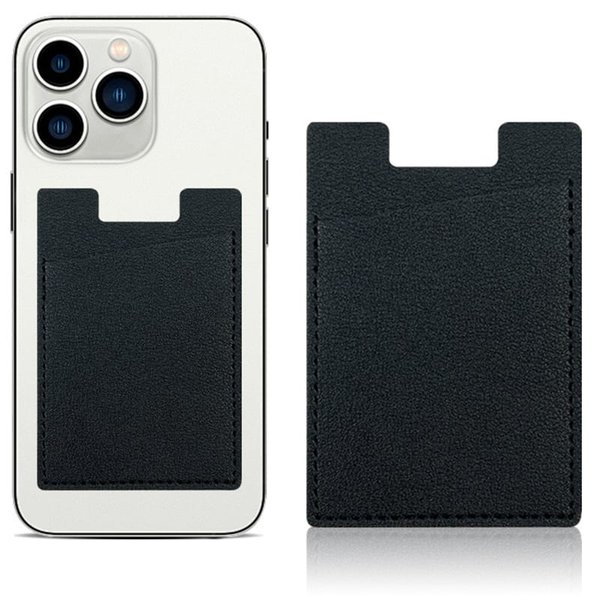 Держатель карт на телефоне SlimPocket - Держатель карт на телефоне SlimPocket, чёрный