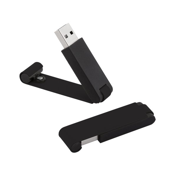 Флеш-карта "Case", объем памяти 16GB, черный/золото, покрытие soft touch - Флеш-карта "Case", объем памяти 16GB, черный/золото, покрытие soft touch черный с золотом