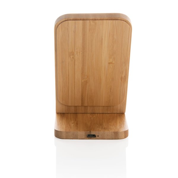 Док-станция Bamboo FSC® для беспроводной зарядки, 5 Вт - Док-станция Bamboo FSC® для беспроводной зарядки, 5 Вт