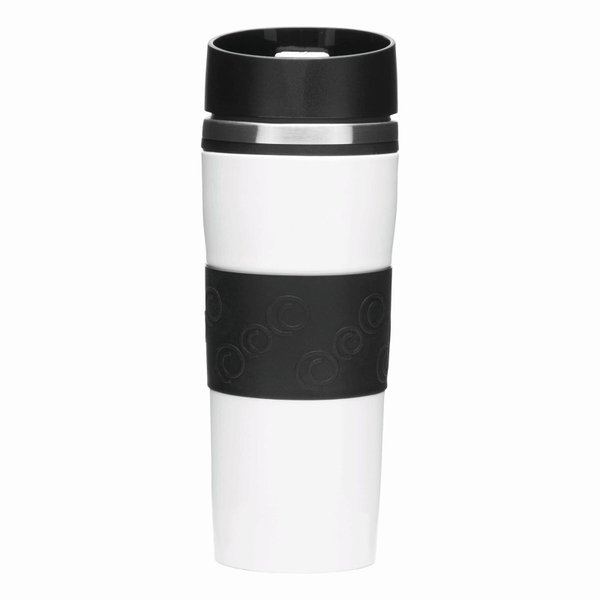 Колба двустенная ARABICA, черная, белая - Колба двустенная ARABICA, черная, белая