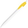 Ручка шариковая X-1 WHITE, белый/желтый непрозрачный клип, пластик