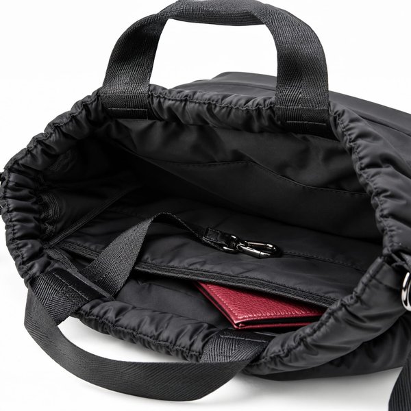 Рюкзак Superbag Bubble, стёганый, с внутренним карманом и креплением (карабин) - Рюкзак Superbag Bubble, стёганый, с внутренним карманом и креплением (карабин) (черный)