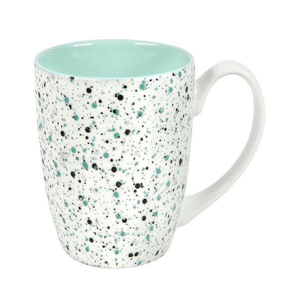 Кружка TERRAZZO - Кружка TERRAZZO, белый со светло-зеленым, 330мл, фарфор
