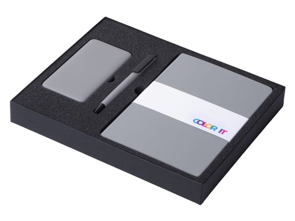 Подарочный набор «COLOR IT» c блокнотом, ручкой и повербанком, 5000 mAh - Подарочный набор «COLOR IT» c блокнотом, ручкой и повербанком, 5000 mAh