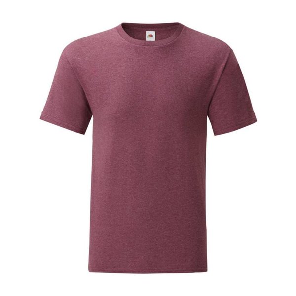 Футболка мужская ICONIC 145 - Футболка мужская “Iconic T“, бордовый меланж 2XL, 52% х/б, 48% п/э, 150 г/м2