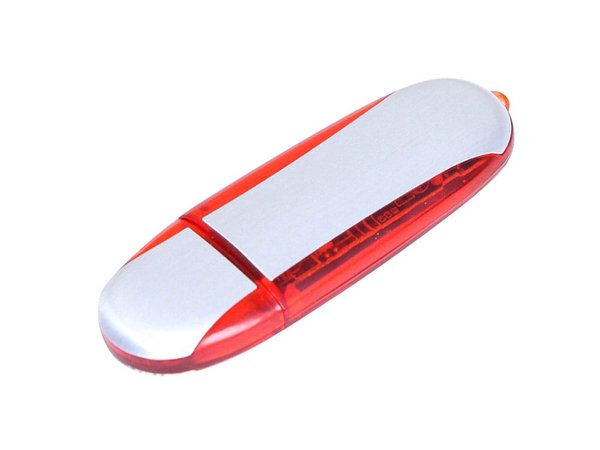 USB 2.0- флешка промо на 8 Гб овальной формы - USB 2.0- флешка промо на 8 Гб овальной формы