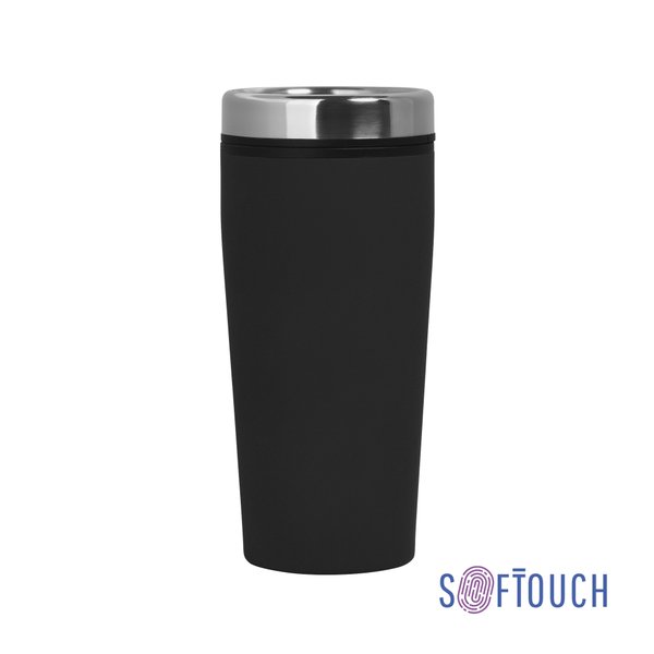 Термостакан "Европа" 500 мл, покрытие soft touch - Термостакан "Европа" 500 мл, покрытие soft touch черный
