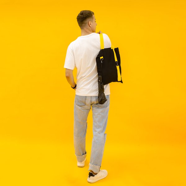 Шоппер Superbag black - Шоппер Superbag black (чёрный с жёлтым)