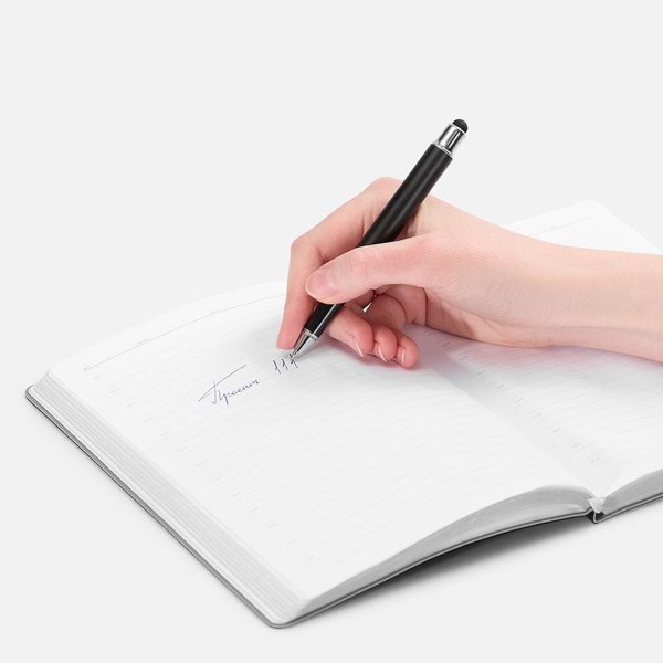 Роллер Scribo со стилусом, матовый серый