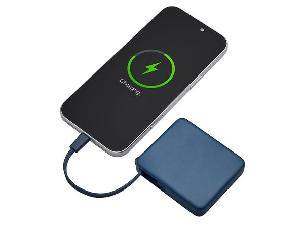 Внешний аккумулятор со встроенным кабелем USB-C «Дэнси», 5000 мАч - Внешний аккумулятор со встроенным кабелем USB-C «Дэнси», 5000 мАч