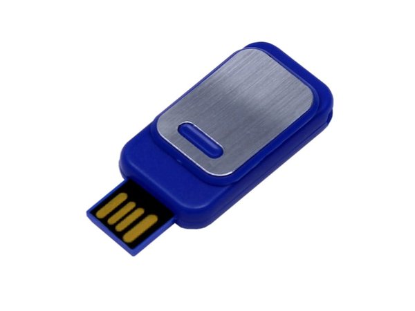 USB 2.0- флешка промо на 16 Гб прямоугольной формы, выдвижной механизм - USB 2.0- флешка промо на 16 Гб прямоугольной формы, выдвижной механизм