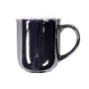 Кружка PERLA, черный с белым, 350мл, фарфор