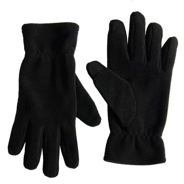 Перчатки флисовые сенсорные TRAIL S/M 220 - Перчатки флисовые сенсорные TRAIL, черный, L/XL, 100% полиэстер, 220 г/м2