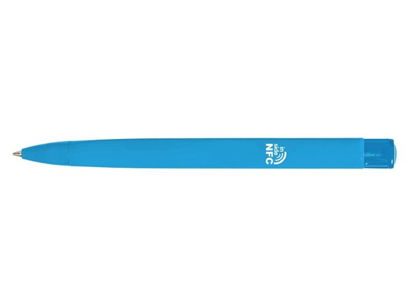 Ручка пластиковая шариковая трехгранная «Trinity K transparent Gum» soft-touch с чипом передачи информации NFC - Ручка пластиковая шариковая трехгранная «Trinity K transparent Gum» soft-touch с чипом передачи информации NFC