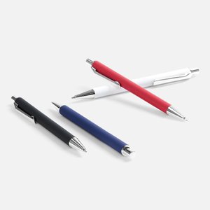 ручка шариковая lobby soft touch chrome, черная
