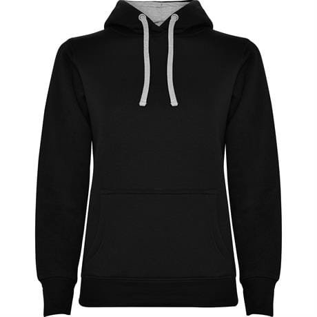 Толстовка URBAN WOMAN женская - Толстовка URBAN WOMAN женская, ЧЕРНЫЙ/ПЁСТРЫЙ СЕРЫЙ XL