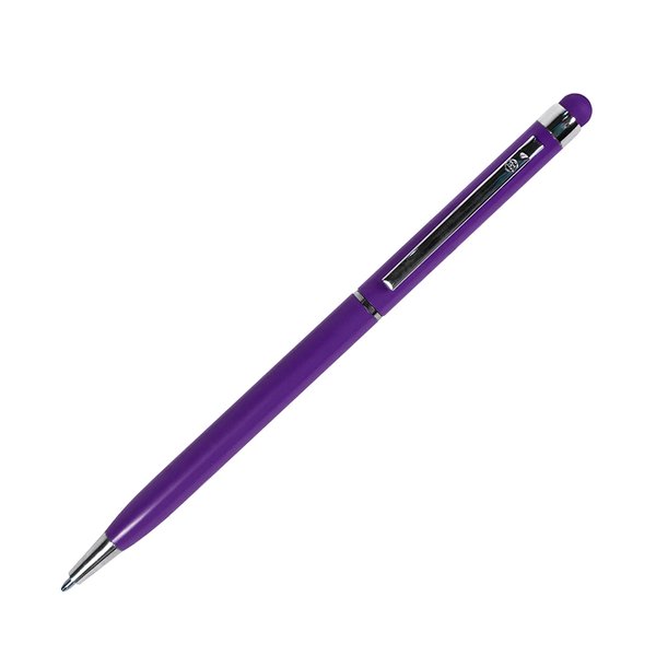 Ручка шариковая со стилусом TOUCHWRITER - TOUCHWRITER, ручка шариковая со стилусом для сенсорных экранов, фиолетовый/хром, металл
