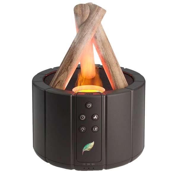Светодиодный USB увлажнитель-аромадиффузор Bonfire с пультом Д/У, чёрный - Светодиодный USB увлажнитель-аромадиффузор Bonfire с пультом Д/У, чёрный