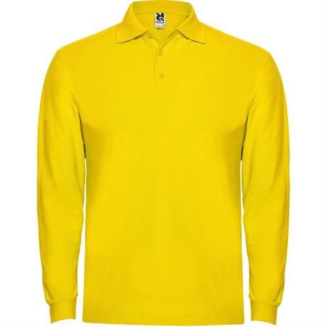 Футболка поло ESTRELLA L/S мужская - Футболка поло ESTRELLA L/S мужская, ЖЕЛТЫЙ S