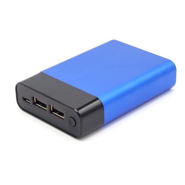 Внешний аккумулятор в металлическом корпусе Apria, 10000 mAh - Внешний аккумулятор в металлическом корпусе Apria, 10000 mAh, синий