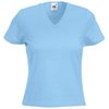 Футболка "Lady-Fit V-Neck T", небесно-голубой_XL, 95% х/б, 5% эластан, 210 г/м2