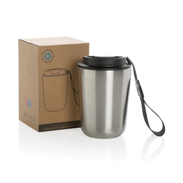 Вакуумная термокружка Cuppa из переработанной стали RCS, 380 мл - Вакуумная термокружка Cuppa из переработанной стали RCS, 380 мл