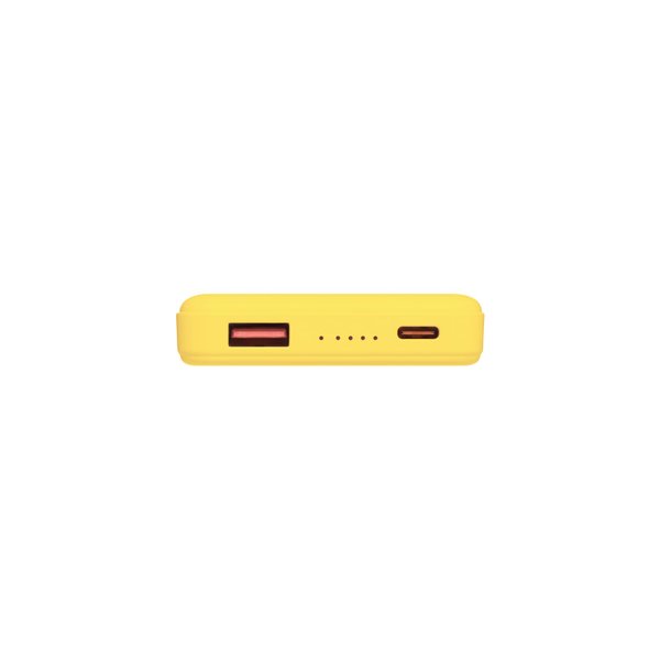 Внешний аккумулятор Ларго PD (Largo PD) 5000mAh с функцией беспроводной зарядки 15W, желтый