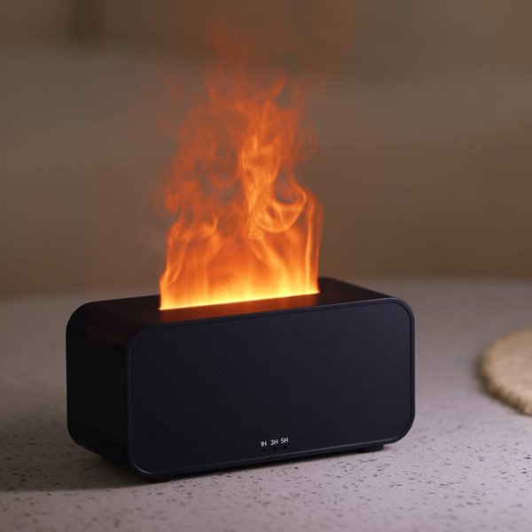 Светодиодный USB увлажнитель-ароматизатор Lumor RGB, черный - Светодиодный USB увлажнитель-ароматизатор Lumor RGB, черный