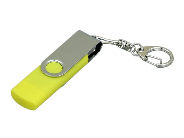 USB 2.0- флешка на 16 Гб с поворотным механизмом и дополнительным разъемом Micro USB - USB 2.0- флешка на 16 Гб с поворотным механизмом и дополнительным разъемом Micro USB