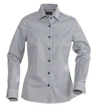 рубашка женская в клетку tribeca ladies, черная