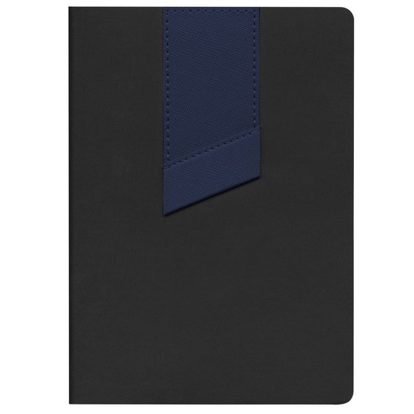 Ежедневник Bookmark, недатированный, черный с синим
