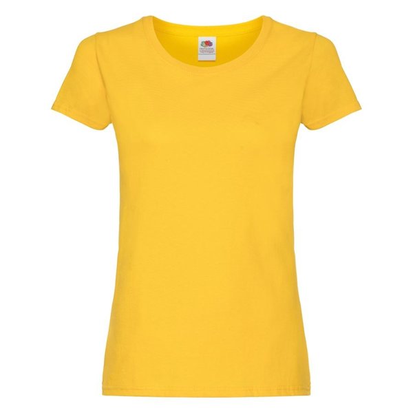 Футболка женская ORIGINAL T 145 - Футболка женская "Original T", желтый_L, 100% х/б, 145 г/м2