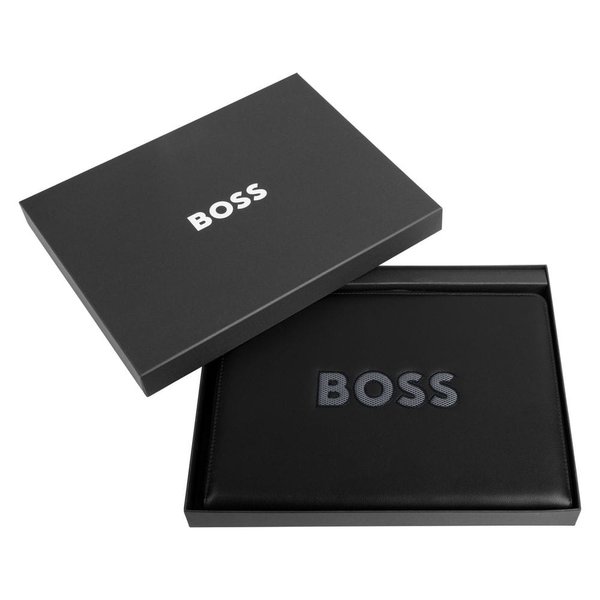 Папка для конференций на молнии A4 BOSS CUT OUT черная и серая - Папка для конференций на молнии A4 BOSS CUT OUT черная и серая