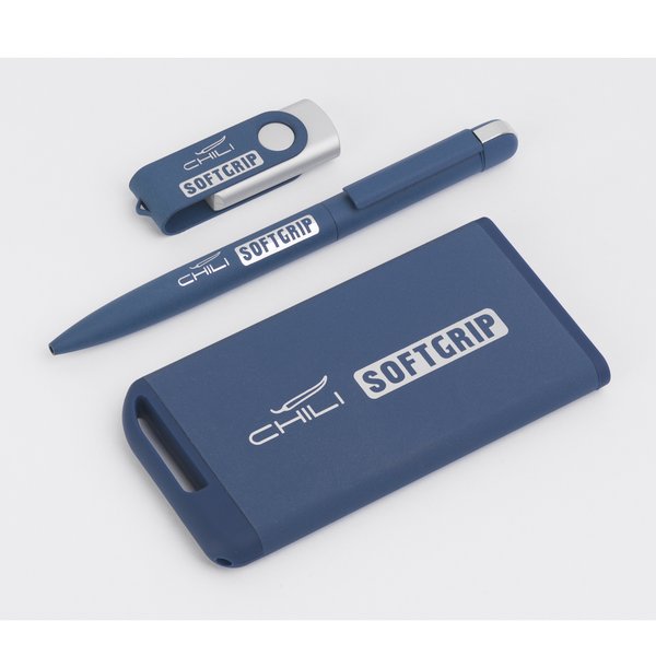 Ручка шариковая "Jupiter SOFTGRIP", покрытие softgrip - Ручка шариковая "Jupiter SOFTGRIP", покрытие softgrip темно-синий