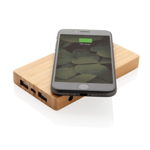 Экологичный внешний аккумулятор Bamboo, 4000 mAh - Экологичный внешний аккумулятор Bamboo, 4000 mAh