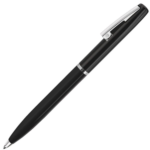 Ручка шариковая CLICKER - CLICKER, ручка шариковая, черный/хром, металл