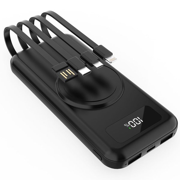 Внешний аккумулятор Authority с беспроводной зарядкой (5W), 10000 mAh - Внешний аккумулятор Authority с беспроводной зарядкой (5W), 10000 mAh, чёрный