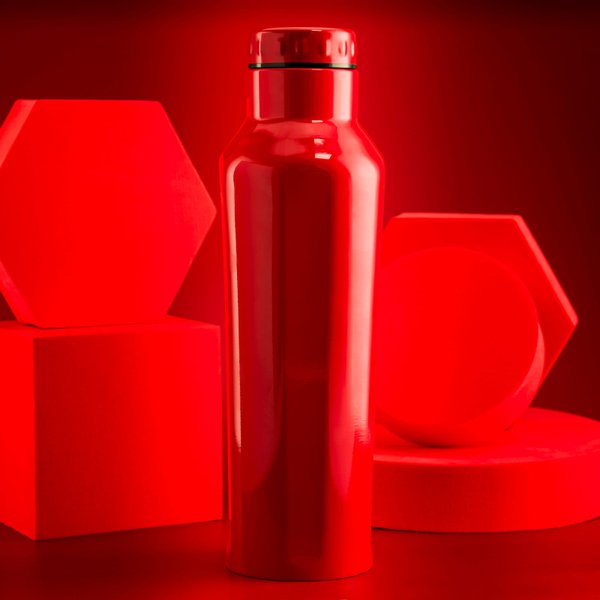 Термобутылка для напитков E-shape - Термобутылка для напитков E-shape (красный)