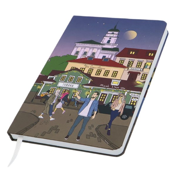 Записная книжка A5 Dziuna - Записная книжка A5 Dziuna Зыбицкая в клетку 15 x 21 см