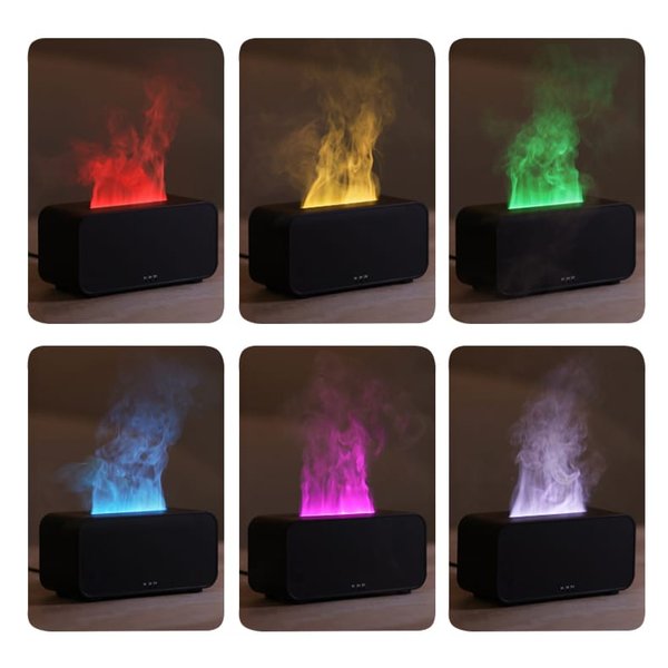 Светодиодный USB увлажнитель-ароматизатор Lumor RGB, черный - Светодиодный USB увлажнитель-ароматизатор Lumor RGB, черный