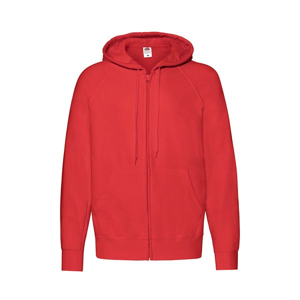 Толстовка без начеса LIGHTWEIGHT HOODED SWEAT JACKET 240 - Толстовка без начеса "Lightweight Hooded Sweat", красный, S, 80% х/б 20% полиэстер, 240 г/м2