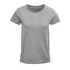 Футболка женская "CRUSADER WOMEN", серый меланж, 2XL, 100% органический хлопок, 150 г/м2