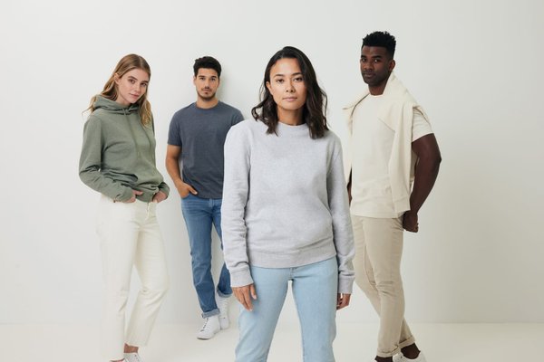 Свитшот Iqoniq Denali из переработанного неокрашенного хлопка, унисекс, 340 г/м² - Свитшот Iqoniq Denali из переработанного неокрашенного хлопка, унисекс, 340 г/м²