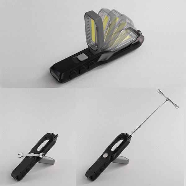 Многофункциональный фонарь "Navigator" с аккумулятором 1800 mAh - Многофункциональный фонарь "Navigator" с аккумулятором 1800 mAh черный с серым