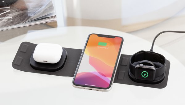 Складная беспроводная (15W) зарядная станция "Magic Case" с MagSafe для смартфона, часов и наушников - Складная беспроводная (15W) зарядная станция "Magic Case" с MagSafe для смартфона, часов и наушников черный
