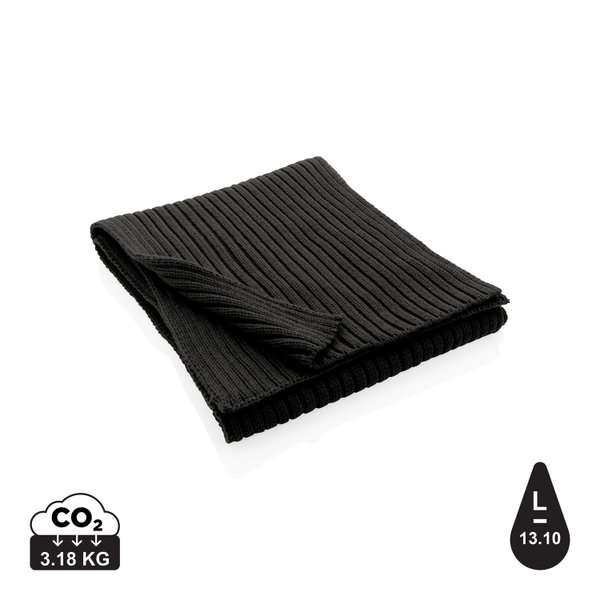 Вязаный шарф Impact из Polylana® AWARE™, 180x25 см - Вязаный шарф Impact из Polylana® AWARE™, 180x25 см